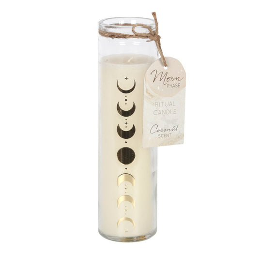 Moon Phase Coconut Tube Candle