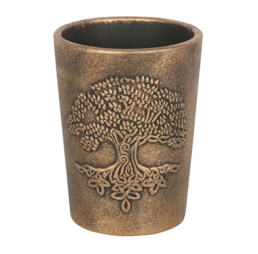 Tree of Life Bronze Terracotta Plant Pot by Lisa Parker