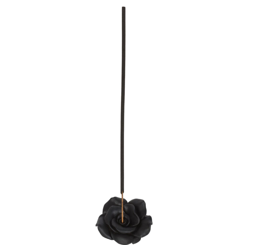 Black Rose Resin Incense Stick Holder