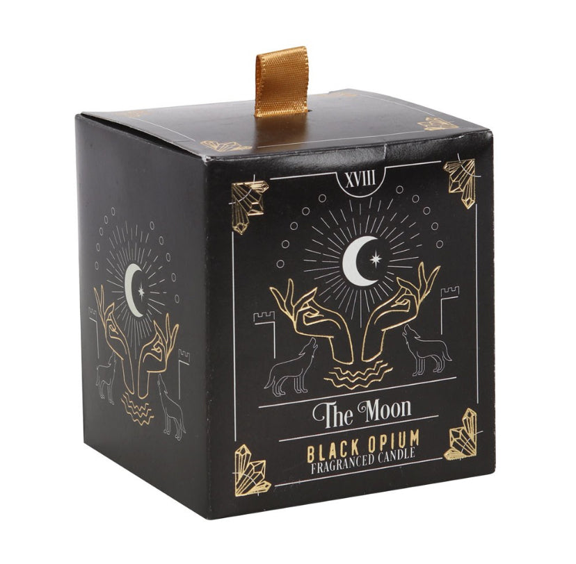 The Moon Black Opium Tarot Candle