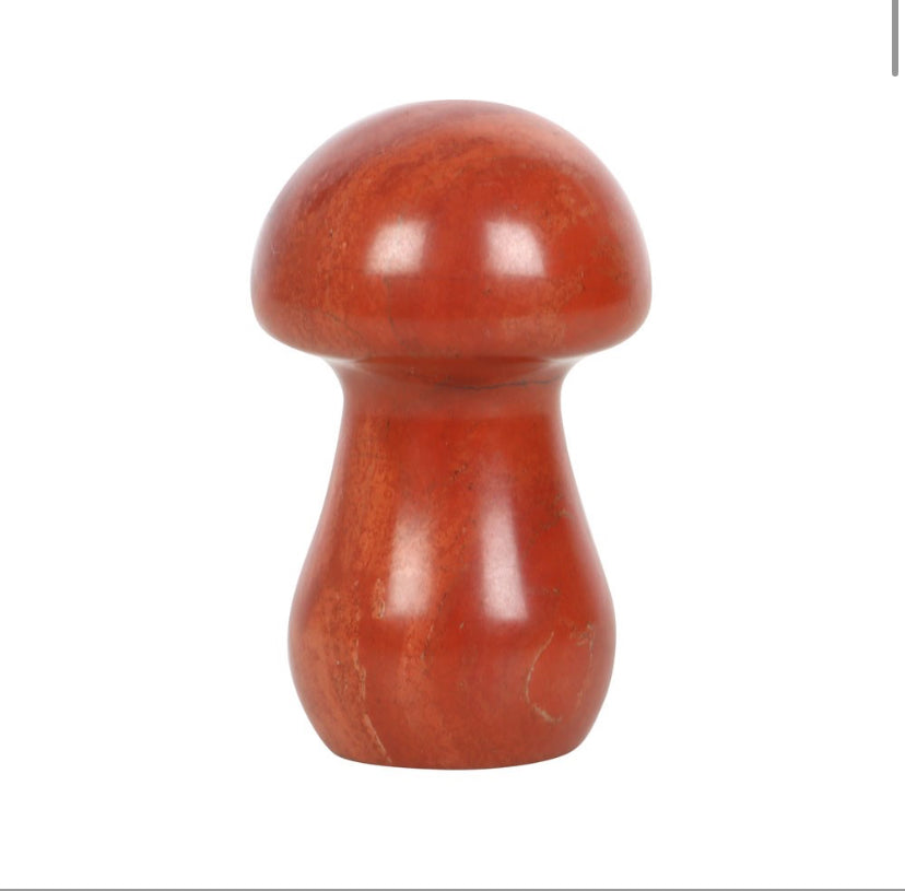 Magical Red Jasper Crystal Mushroom