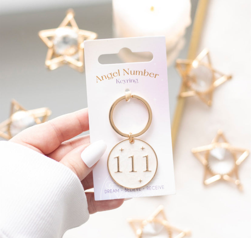 111 Angel Number Keyring