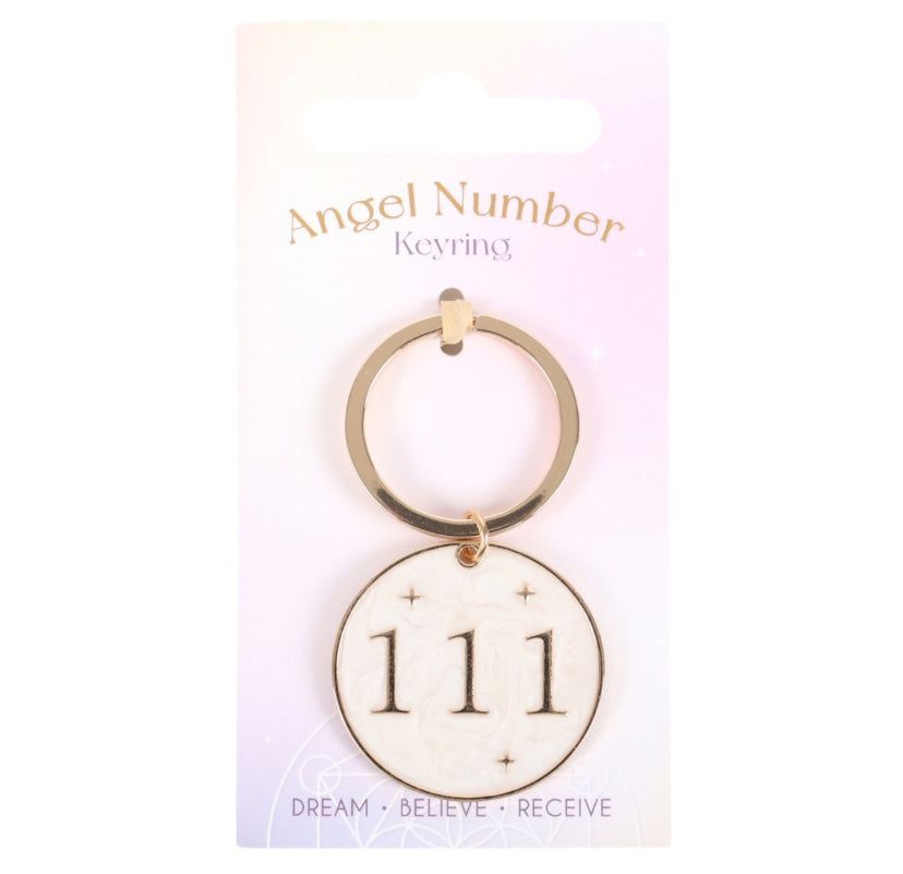 111 Angel Number Keyring