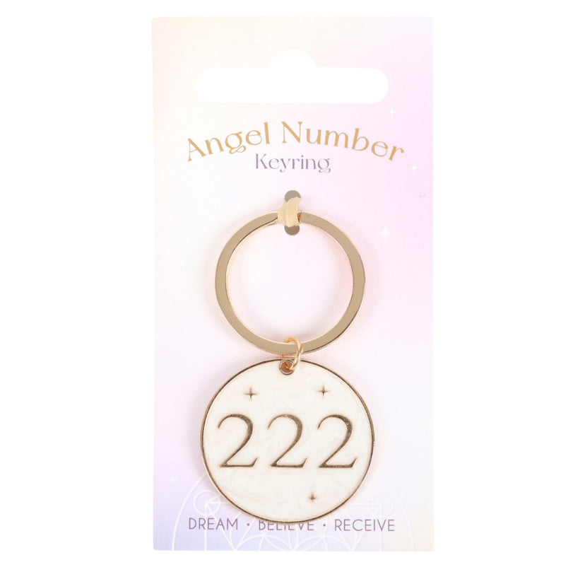 222 Angel Number Keyring