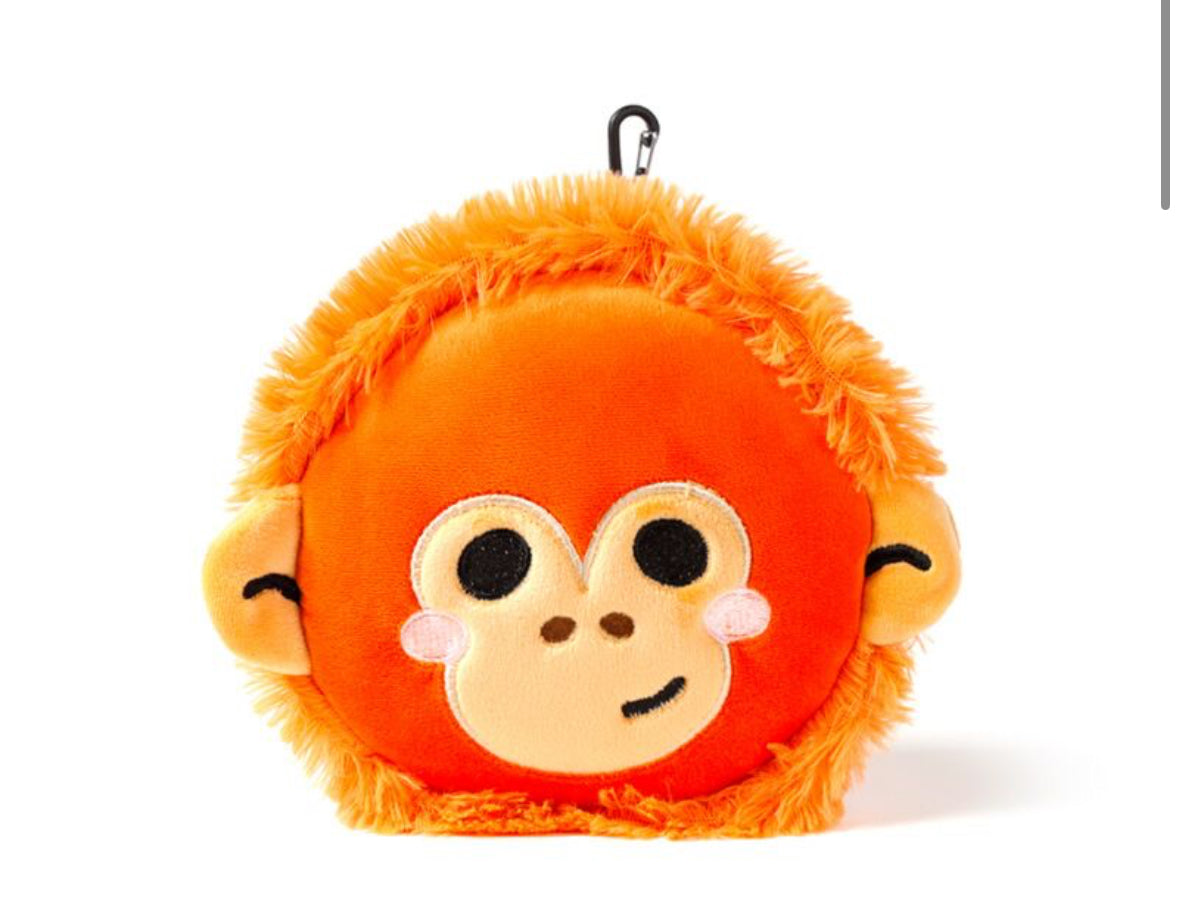 Relaxeazzz Travel Pillow & Eye Mask - Adoramals Orangutan
