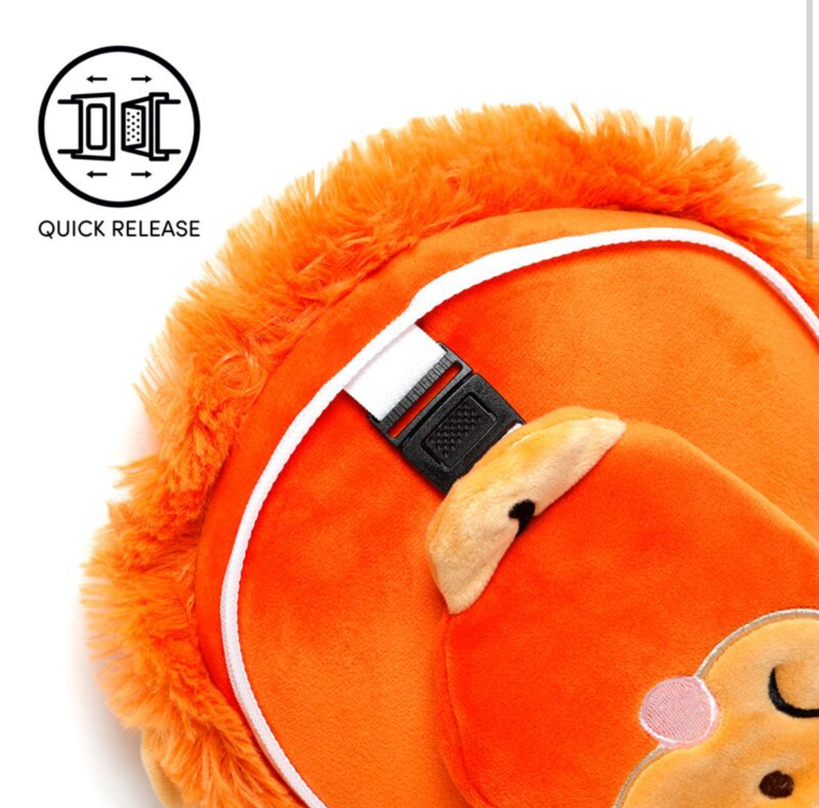 Relaxeazzz Travel Pillow & Eye Mask - Adoramals Orangutan