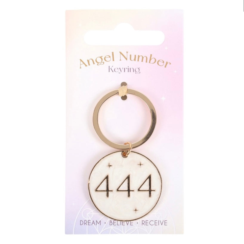 444 Angel Number Keyring