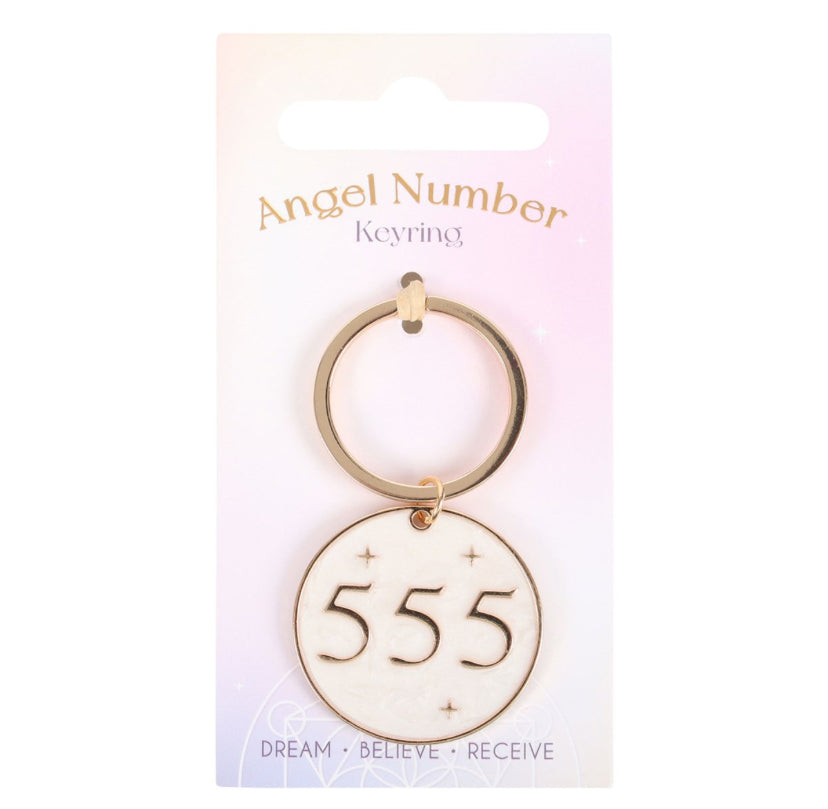 555 Angel Number Keyring