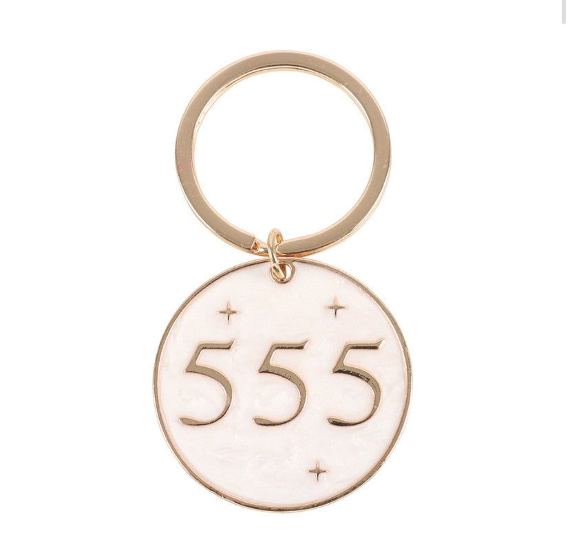 555 Angel Number Keyring