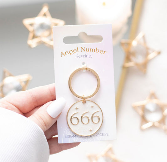 666 Angel Number Keyring