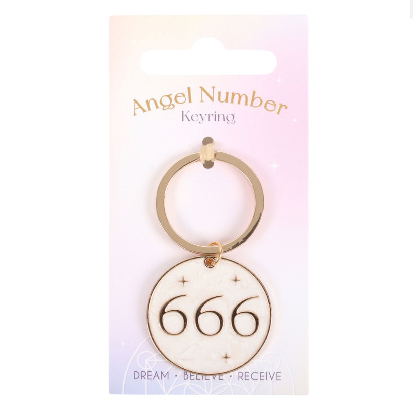 666 Angel Number Keyring