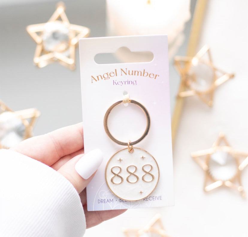 888 Angel Number Keyring