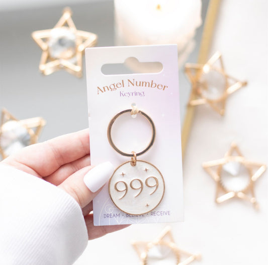 999 Angel Number Keyring