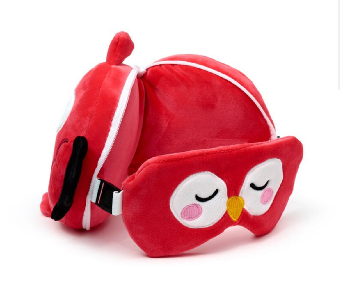 Relaxeazzz Travel Pillow & Eye Mask - Jolly Joger Pirate Bembo the Parrot
