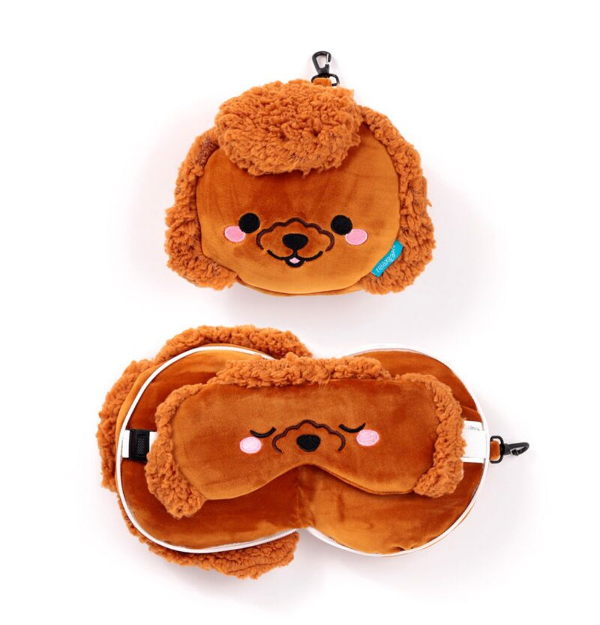 Relaxeazzz Travel Pillow & Eye Mask - Gigi the Toy Poodle