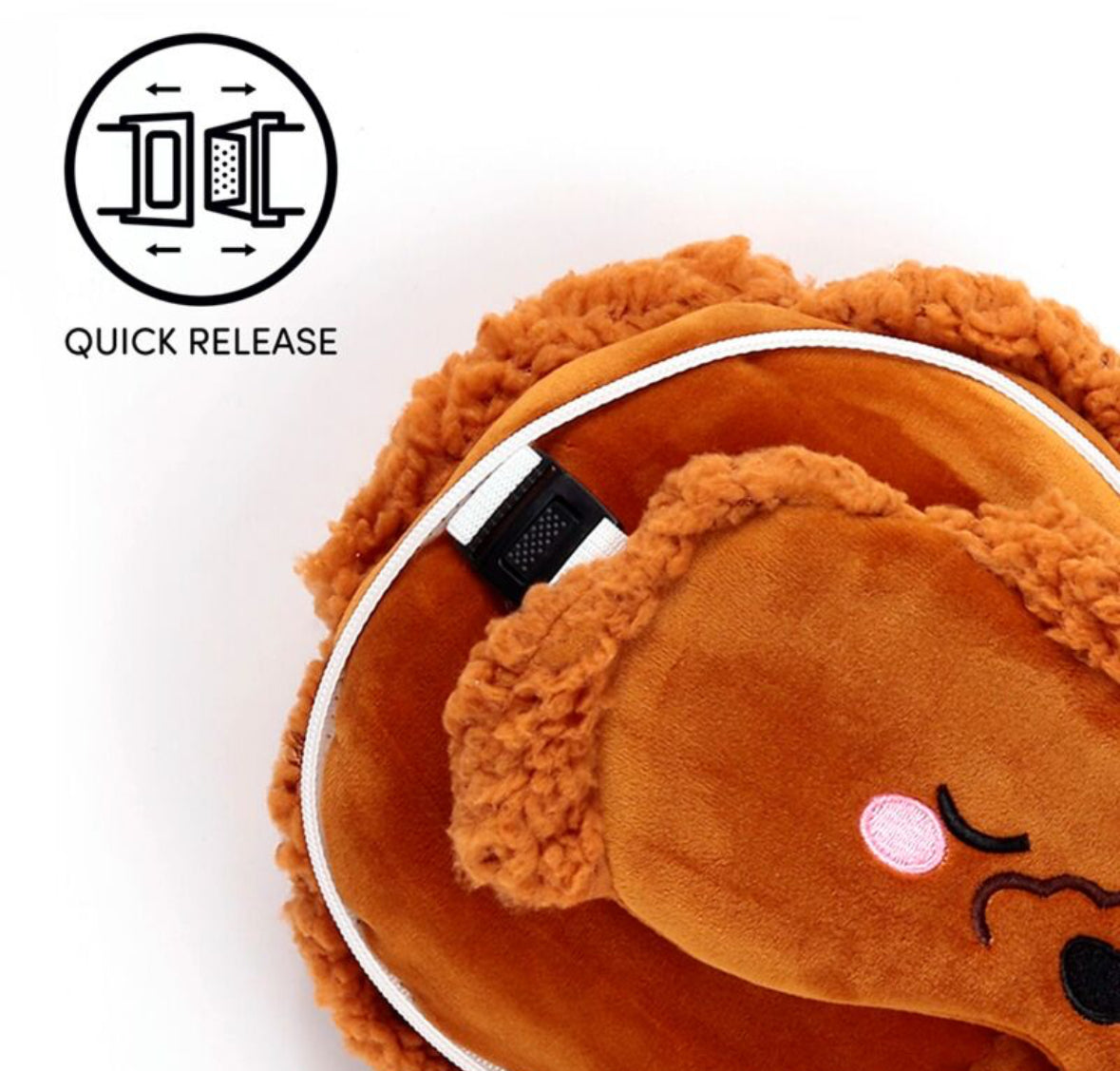 Relaxeazzz Travel Pillow & Eye Mask - Gigi the Toy Poodle