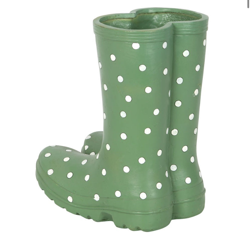 Light Green Welly Boot Planter