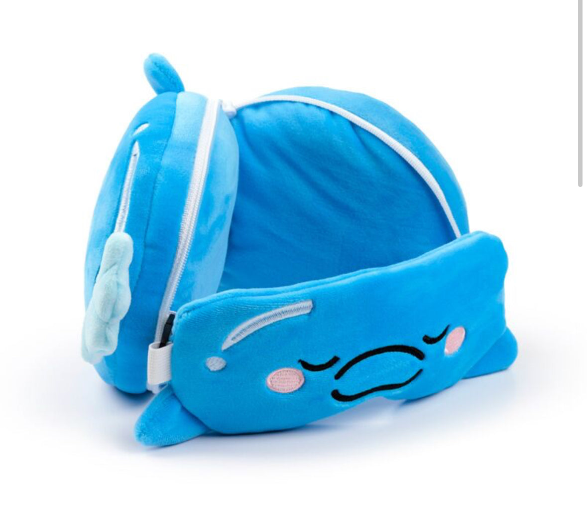 Relaxeazzz Travel Pillow & Eye Mask - Blu the Dolphin
