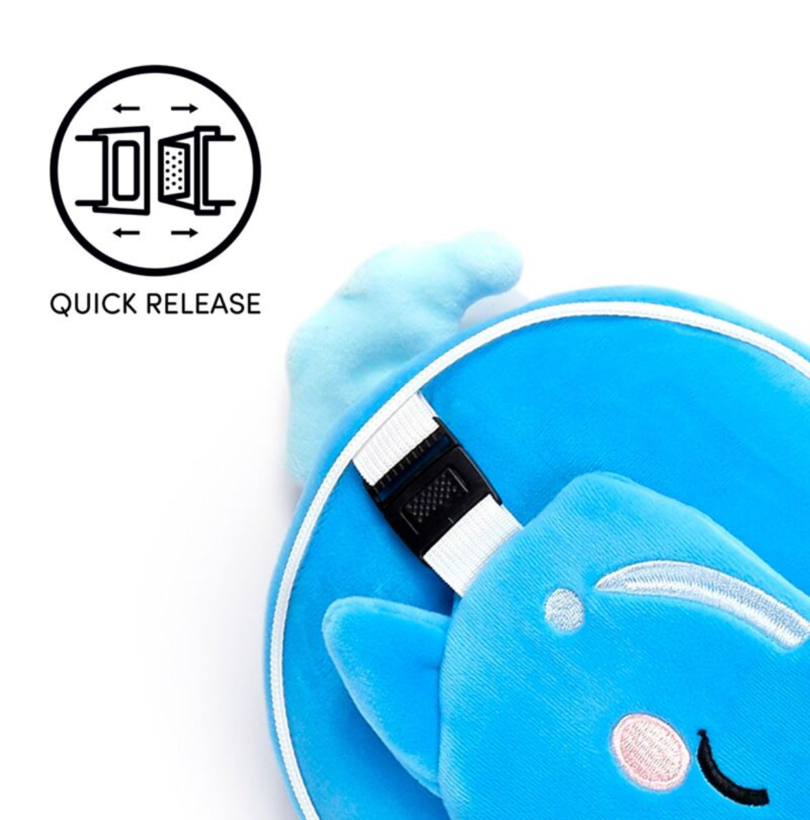 Relaxeazzz Travel Pillow & Eye Mask - Blu the Dolphin