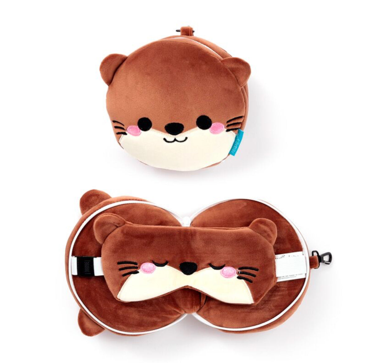 Relaxeazzz Travel Pillow & Eye Mask - Henry the Otter