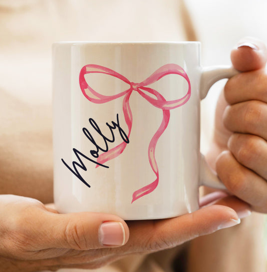 Personalised Bow Mug