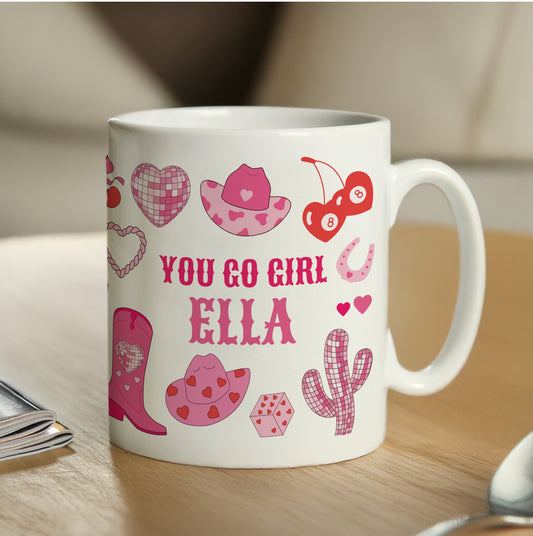 Personalised Cowgirl Mug
