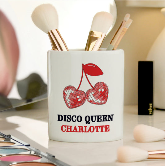 Personalised Cherry Make Up Brush Holder
