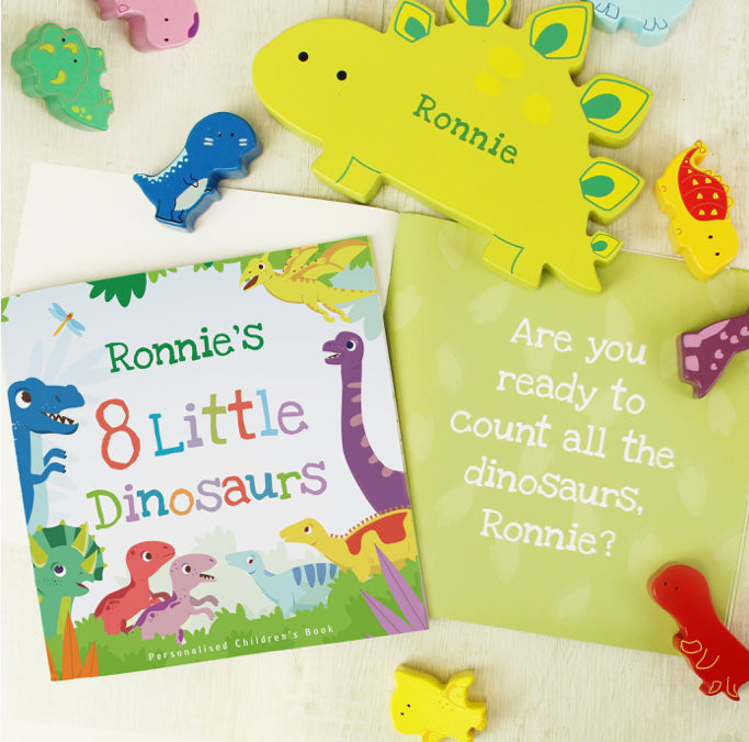 Personalised Dinosaur Book & Stacking Toy