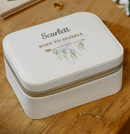Personalised Botanical Travel Jewellery Box