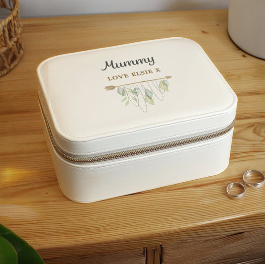 Personalised Botanical Travel Jewellery Box