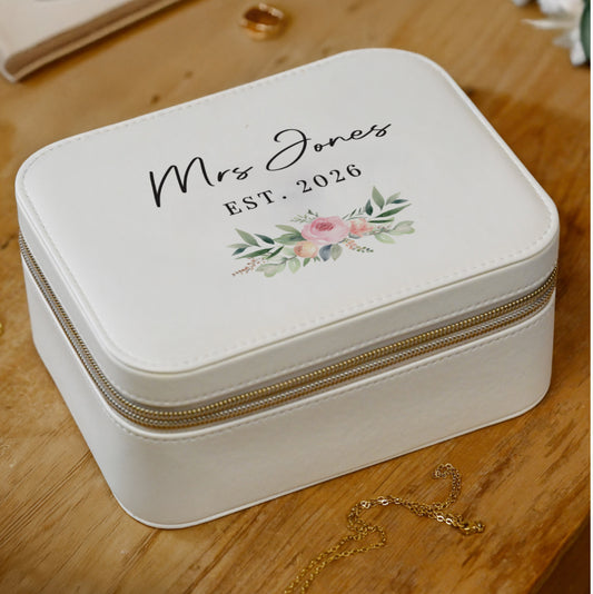 Personalised Wedding Travel Jewellery Box
