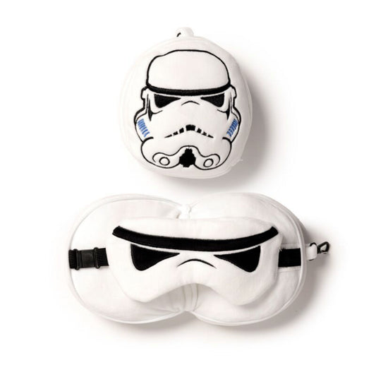 Relaxeazzz Travel Pillow & Eye Mask - The Original Stormtrooper