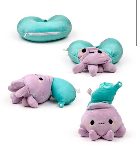 2-in-1 Swapseazzz Travel Pillow and Plush Toy - Wendy the Octopus Adoramals Ocean