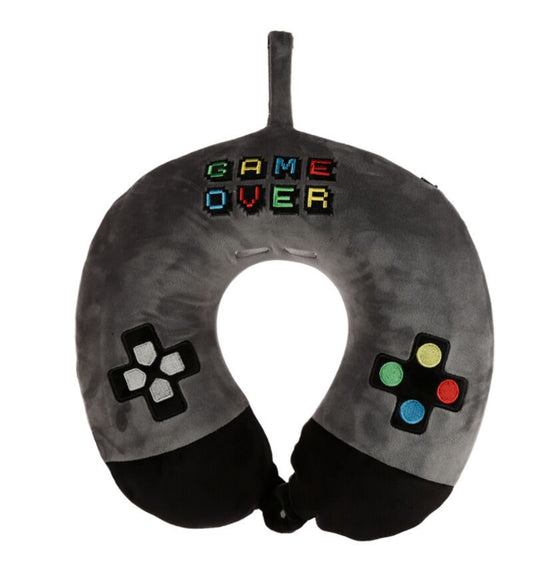 Relaxeazzz Plush Memory Foam Travel Pillow - Game Over