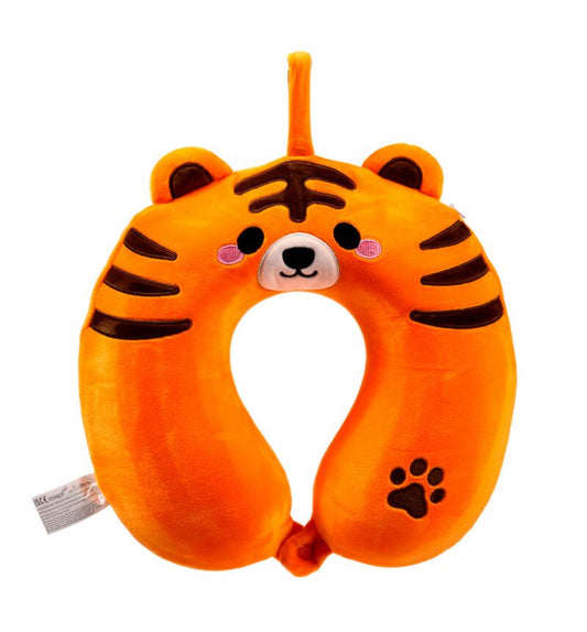 Relaxeazzz Plush Memory Foam Travel Pillow - Alfie the Tiger Adoramals