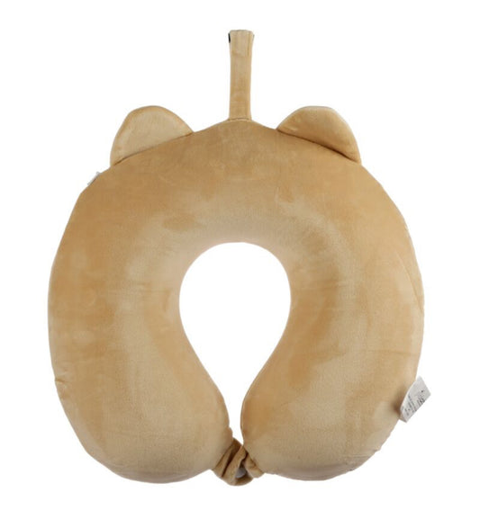 Relaxeazzz Plush Memory Foam Travel Pillow - Shiba Inu Dog