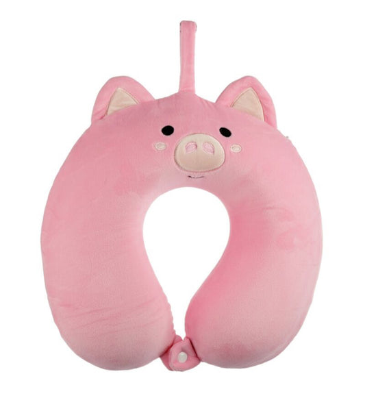 Relaxeazzz Plush Memory Foam Travel Pillow - Pig