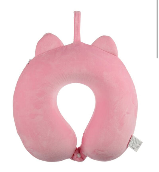Relaxeazzz Plush Memory Foam Travel Pillow - Pig