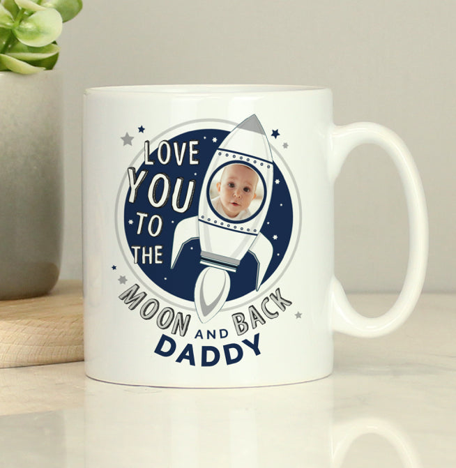 Personalised Moon & Back Photo Upload Mug