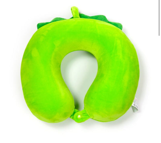 Relaxeazzz Plush Memory Foam Travel Pillow - Huck the Dinosaur Adorasaurs