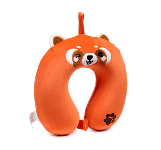 Relaxeazzz Plush Memory Foam Travel Pillow - Adoramals Ru the Red Panda