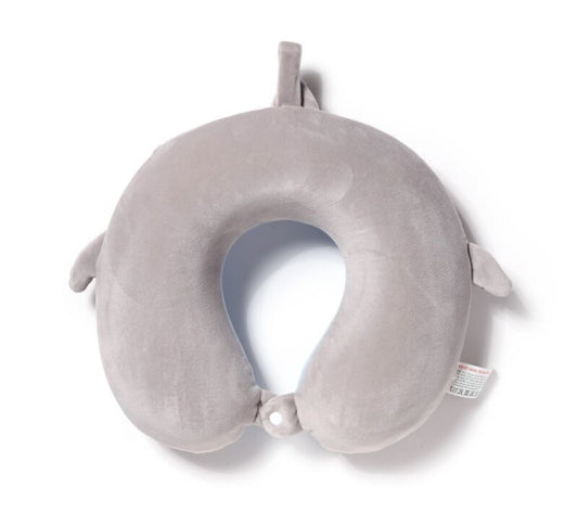 Relaxeazzz Plush Memory Foam Travel Pillow - Adoramals Archie the Shark