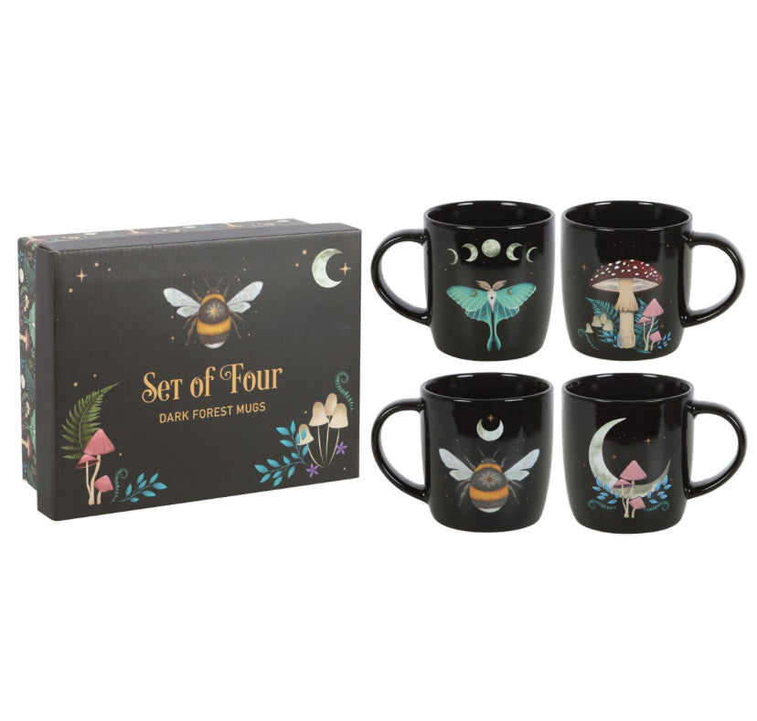 Set of 4 Dark Forest Mugs