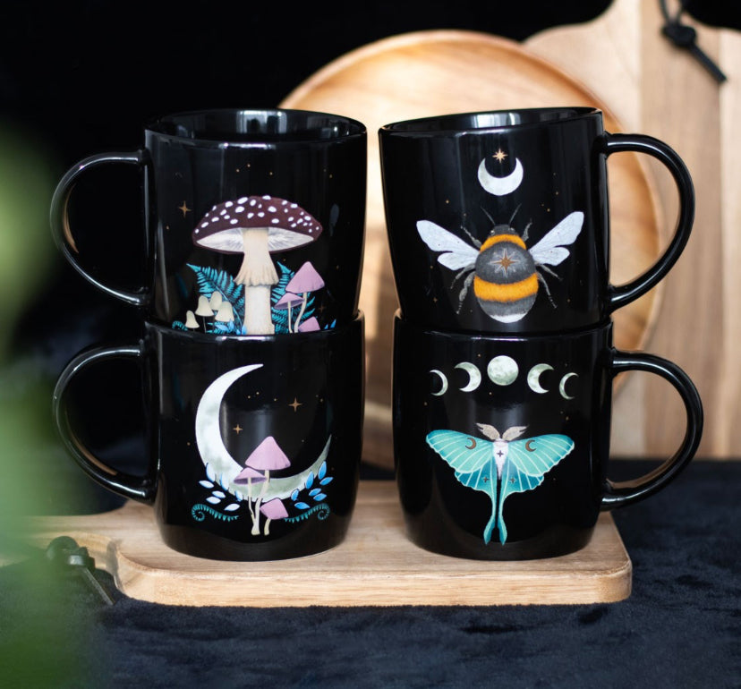 Set of 4 Dark Forest Mugs