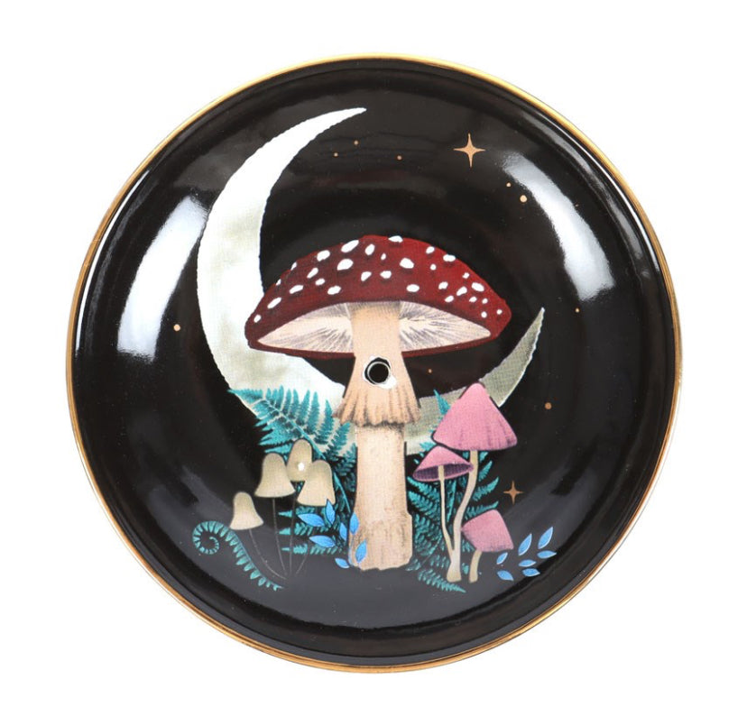 Forest Mushroom Ceramic Incense Plate