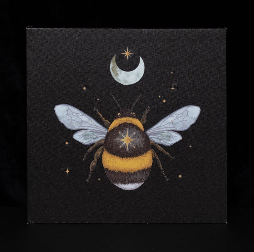 Forest Bee Light Up Canvas Plaque