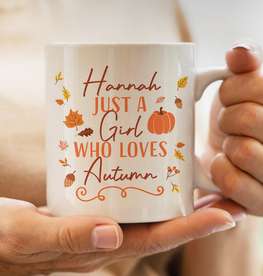 Personalised Loves Autumn Mug