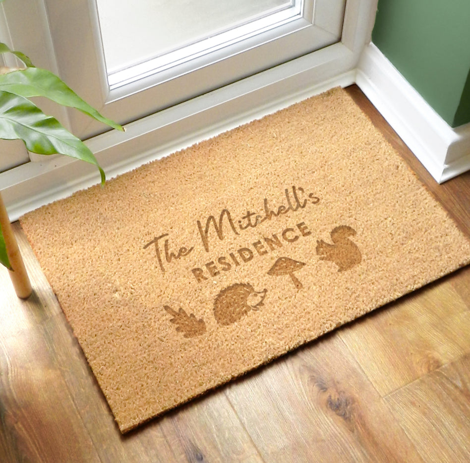 Personalised Pumpkin Rectangle Doormat