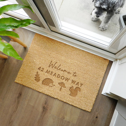 Personalised Pumpkin Rectangle Doormat