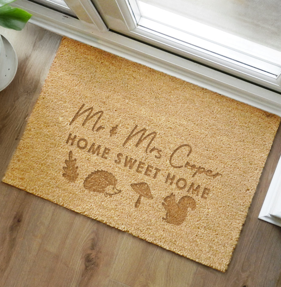 Personalised Pumpkin Rectangle Doormat